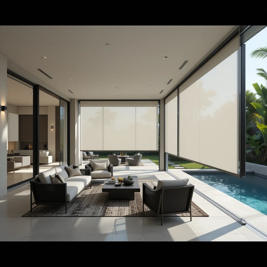 Modern blinds selected for privacy and natural light